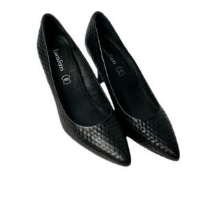 Luca Ferri Black Leather Heels